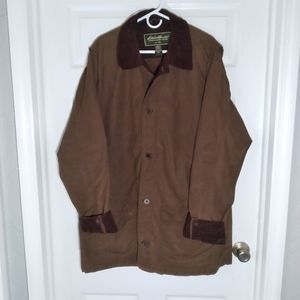 XL Eddie Bauer Tall Barn Coat Jacket Brownish-Green Button down.
